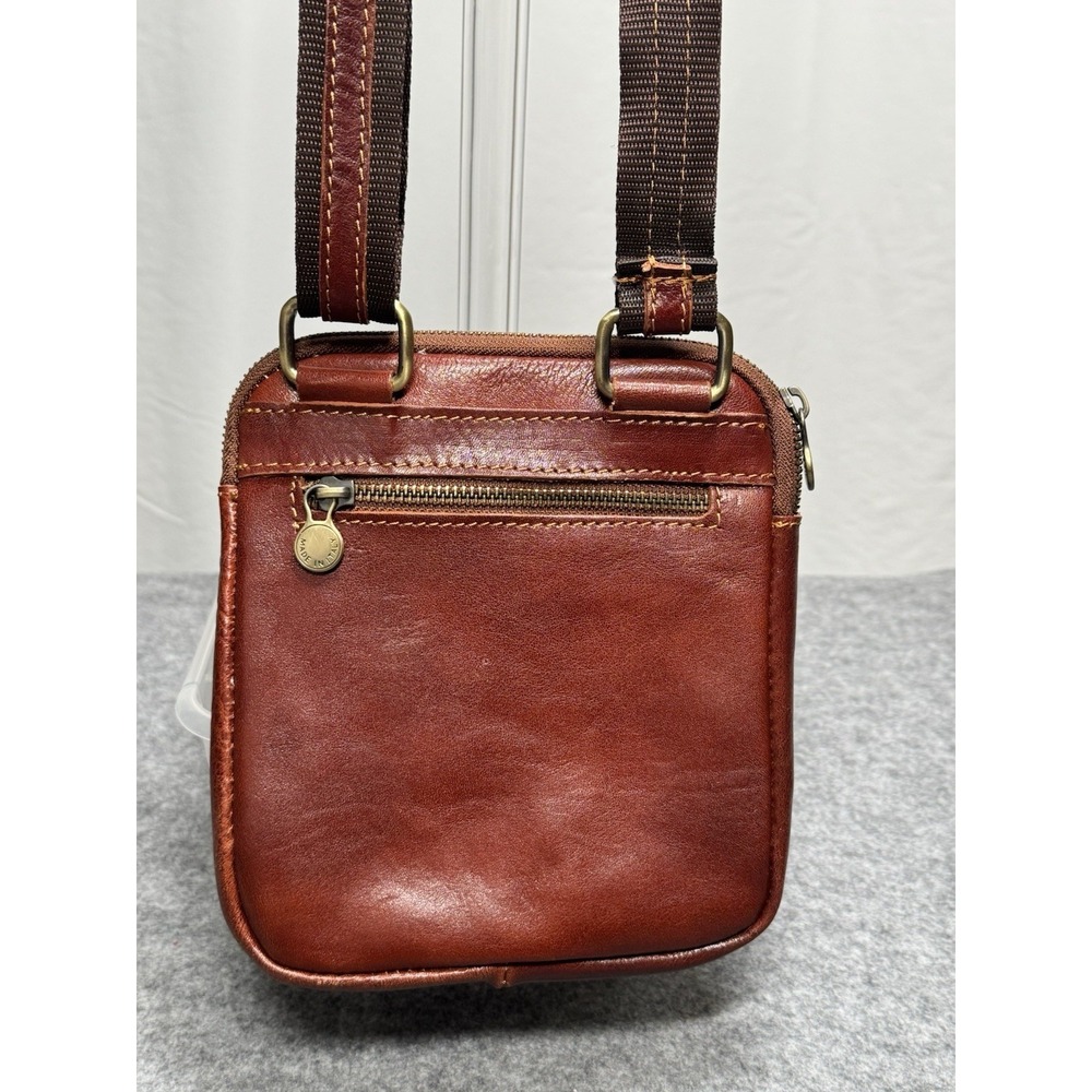Italian Leather Crossbody Shoulder Bag Man Bag Vera Pelle Brown - Picture 6 of 16